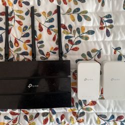 TP-Link Router + 2 Wi-Fi Extenders – Whole-Home Coverage Bundle