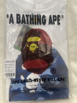 White And Blue Bape Tee Size M