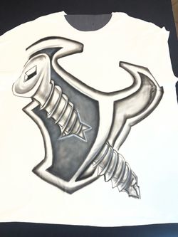 Custom air brushed Texans tshirt