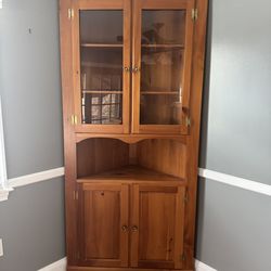 Vintage corner hutches (2)