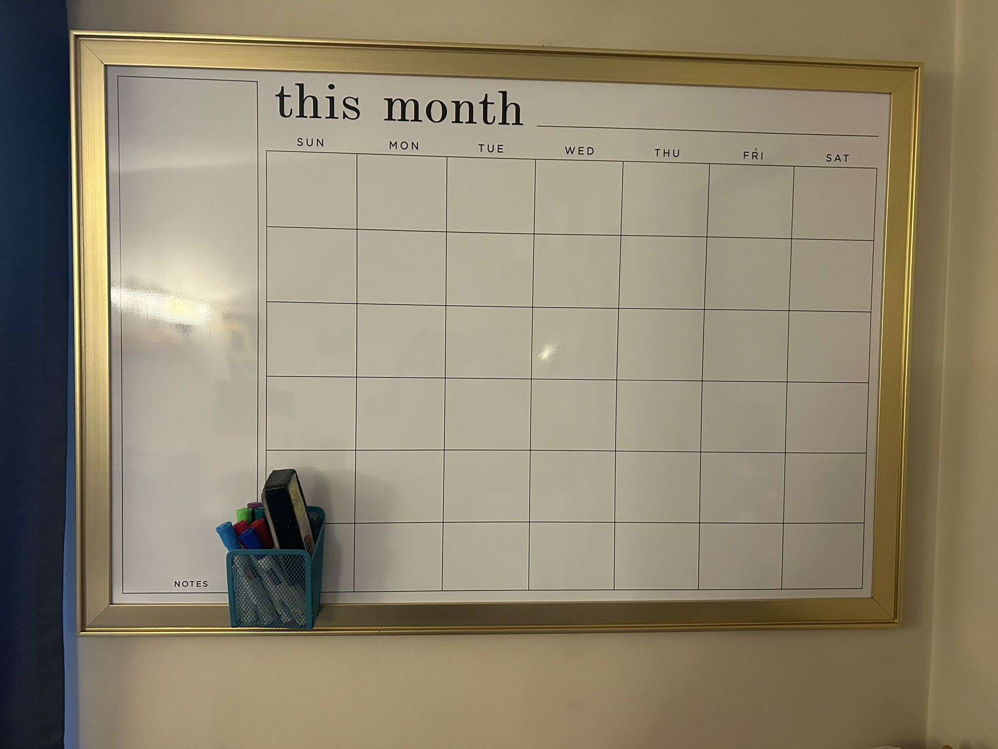 Parge White Board Calendar