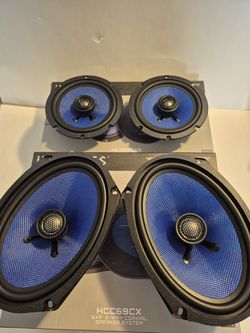 HIFONICS 1 PAIR 6.5" 2 WAY 125 WATTS SHALLOW MOUNT & 1 PAIR 6×9 2 WAY 150 WATTS CAR SPEAKER