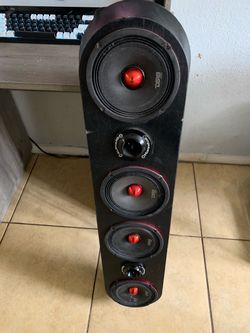 6.5” ds18, amp, and speaker rack included