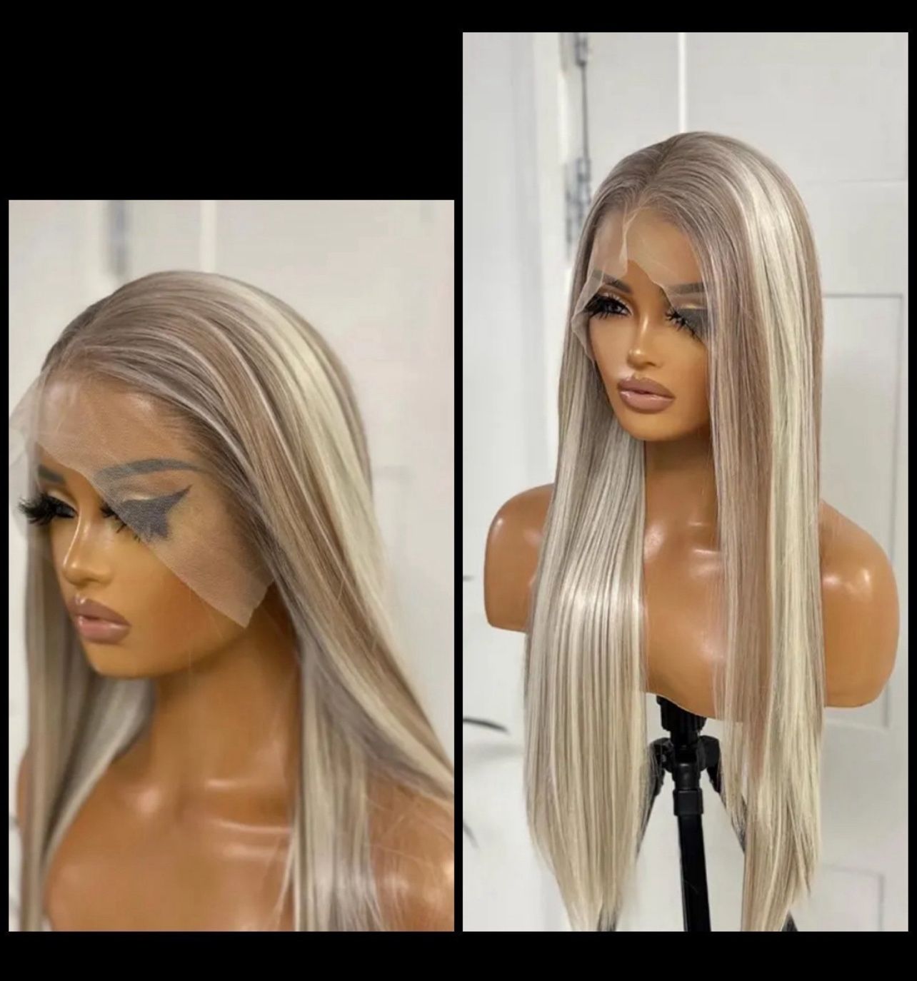 Human Hair Blended Lace Front Wig