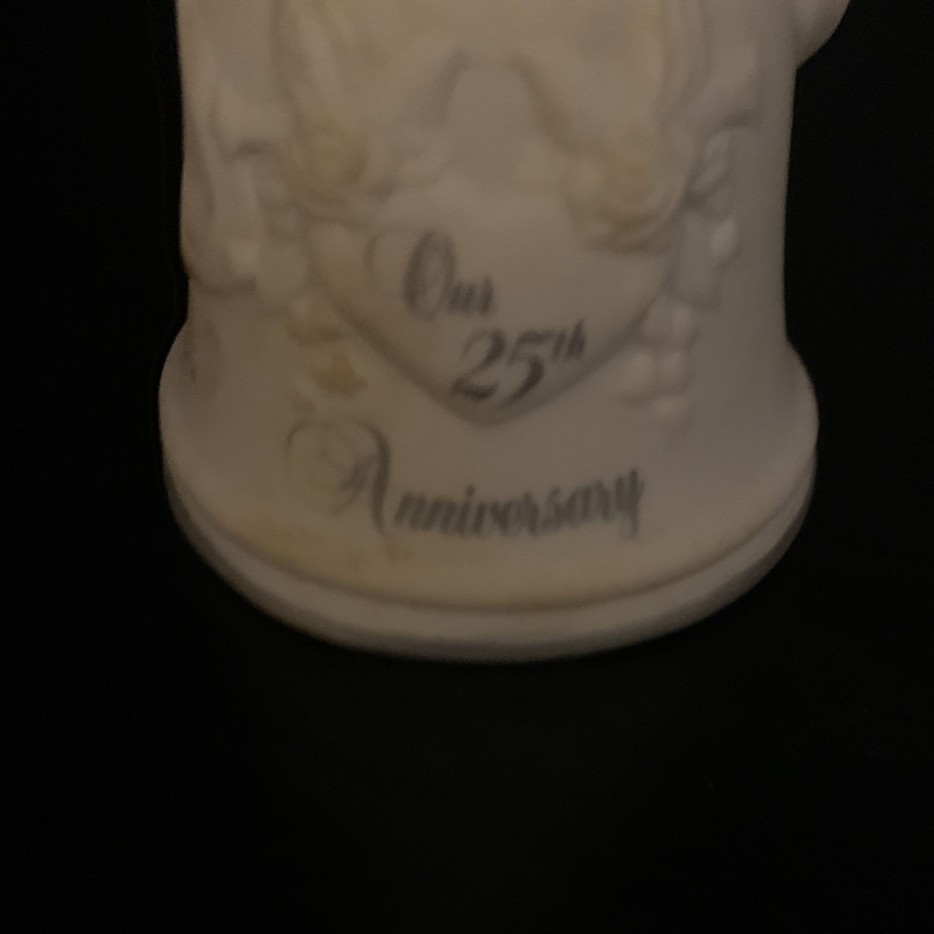 25th Silver Anniversary ceramic bell