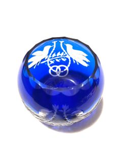 Vintage cobalt blue candle holder