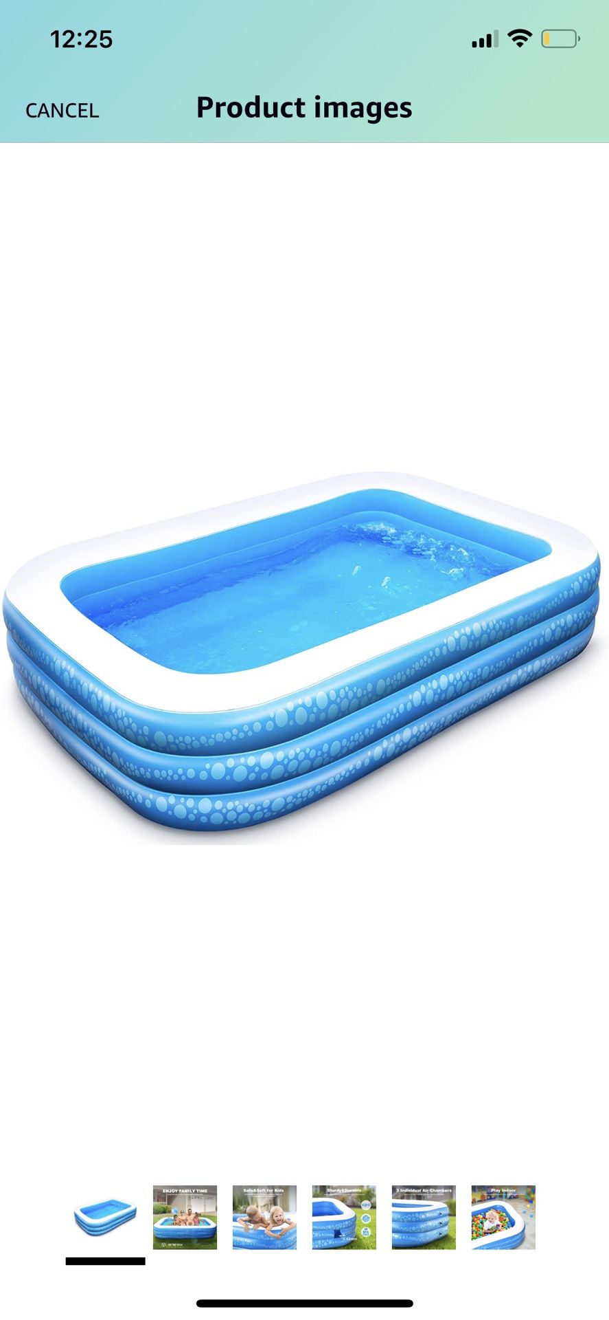 Inflatable Pool, Hesung Family Swimming Pool for Kids, Toddlers, Infant, Adult, 95"" X 56"" X 21"" Full-Sized Inflatable Blow Up Kiddie Pool for Ages