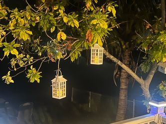 White Hanging Decorative Lanterns each $15