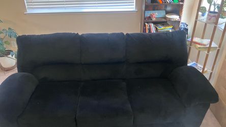 Large 85inch Black couch (3 cushions)