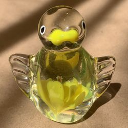 Ooak Rare Glass Paperweight Vintage Vtg Antique Bird Crystal Art Abstract Penguin 