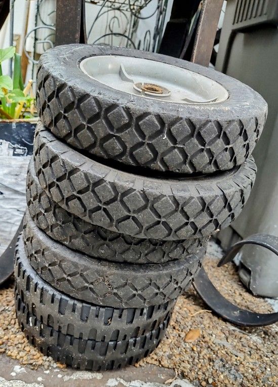 Lawn mower tires $5 each.
