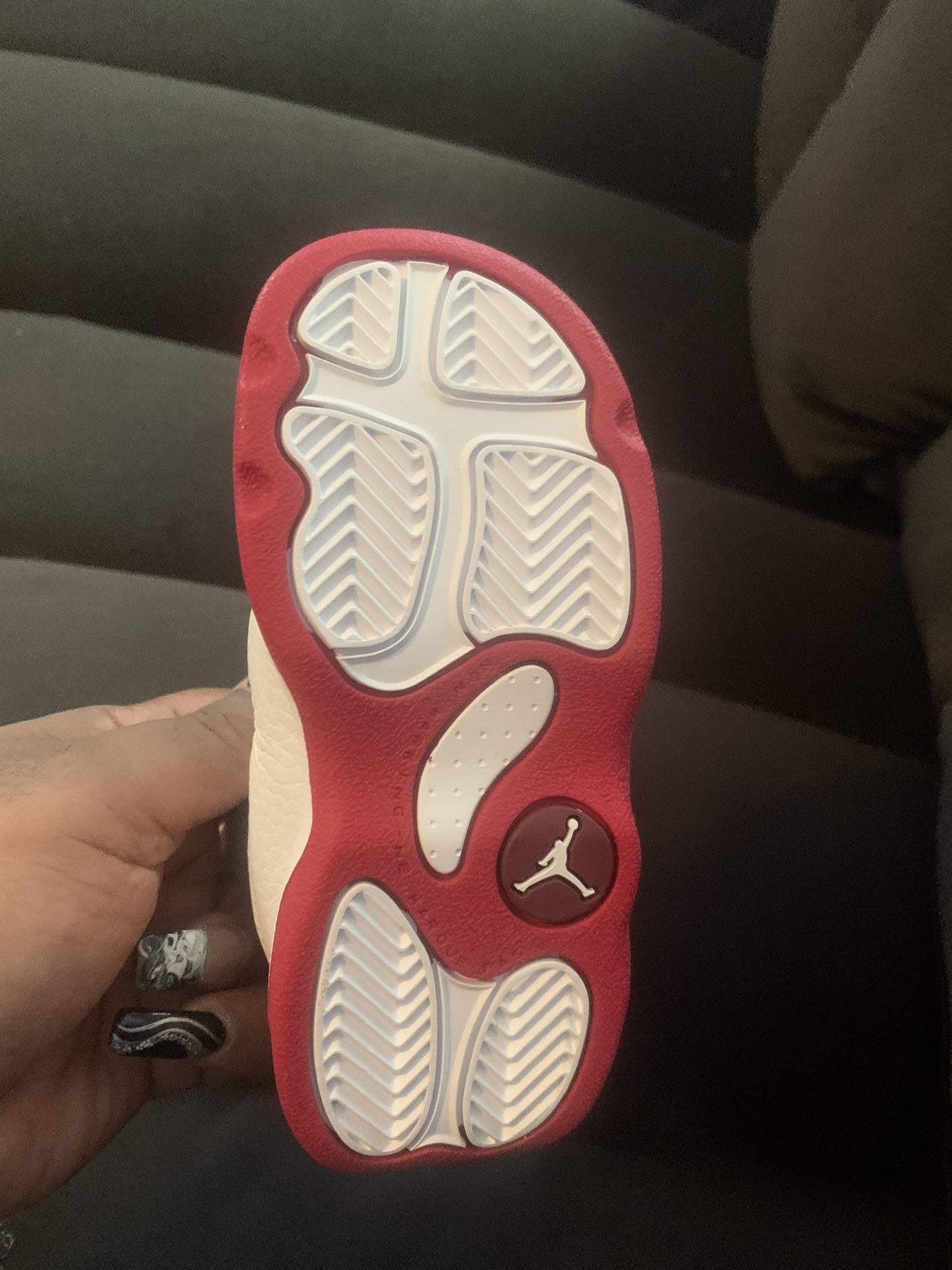 Red/White Jordan rings size 7.5C.