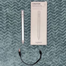 (BUNDLE) Logitech Crayon USB-C Digital Stylus Pencil for iPad - Silver