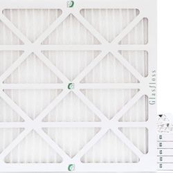 Glasfloss 20x20x1 MERV 10 Pleated AC Furnace Air Filters. Box of 6 Exact Size: 19-1/2 x 19-1/2 x 7/8, Rating: MERV 10, MPR 800, FPR 7, Durable Heavy-D