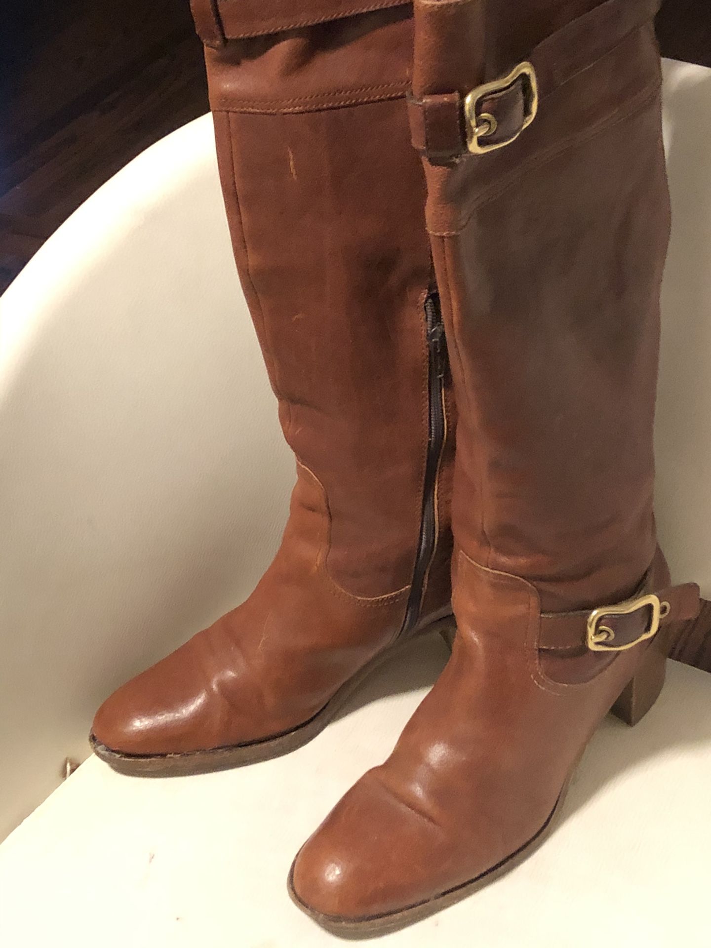 Coach Leather Knee Boots Size 8.5