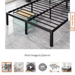 Metal Frame Full Bed With Mattress