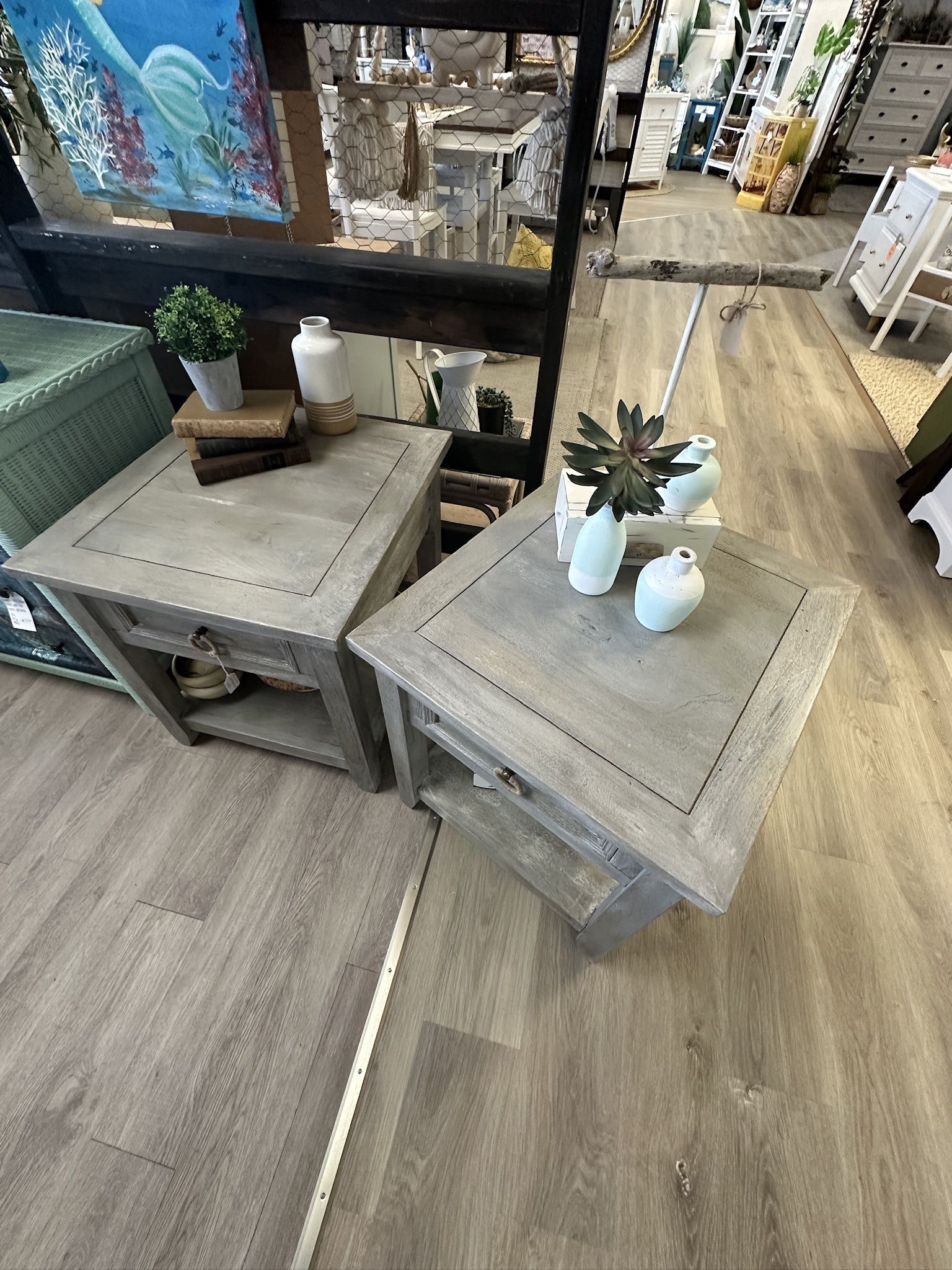 Mangowood Nightstand Or End Table Set available at Do Over Decor in Jensen Beach