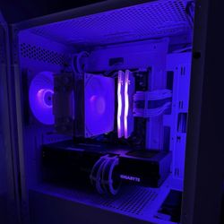 White gaming PC RGB