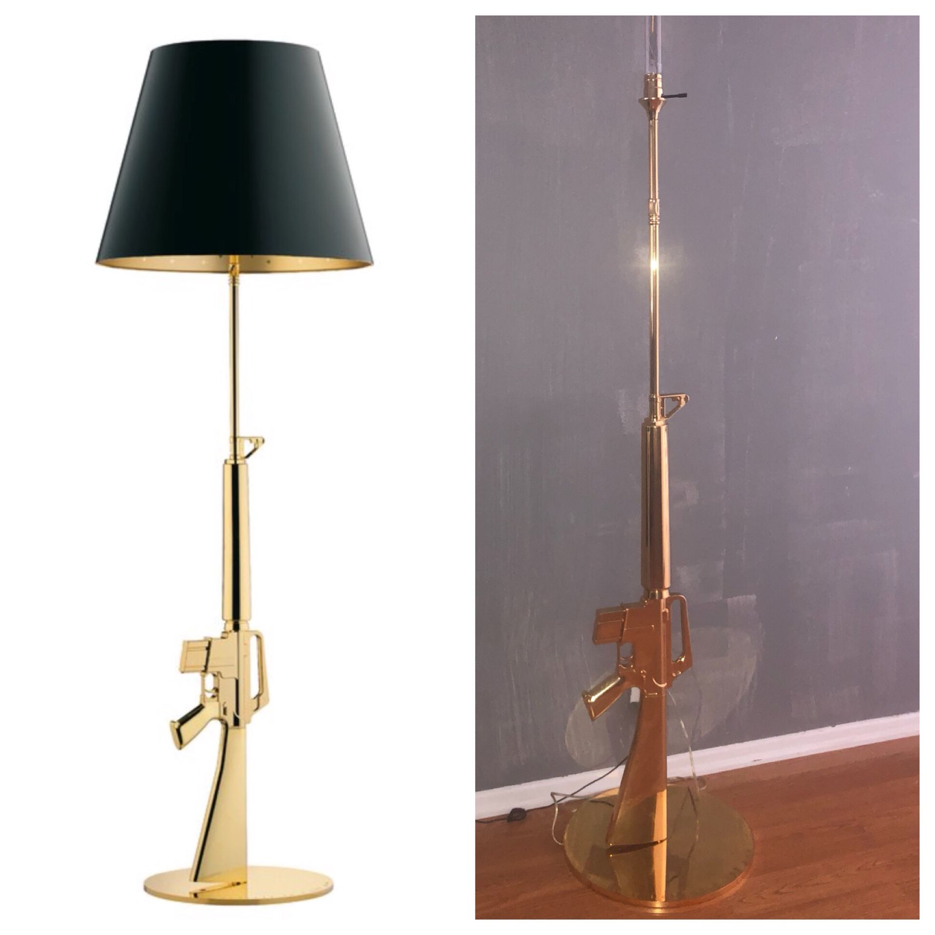 Phillipe Starck Flos 18K Gold Floor Lamp ... Shade Needed . Letting Go For A Steal