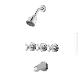 Pfister Triple Handle 3-Spray Tub & Shower Faucet Trim – 1.8 GPM