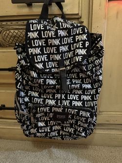 Victoria’s Secrets PINK Backpack In Back And White NWOT