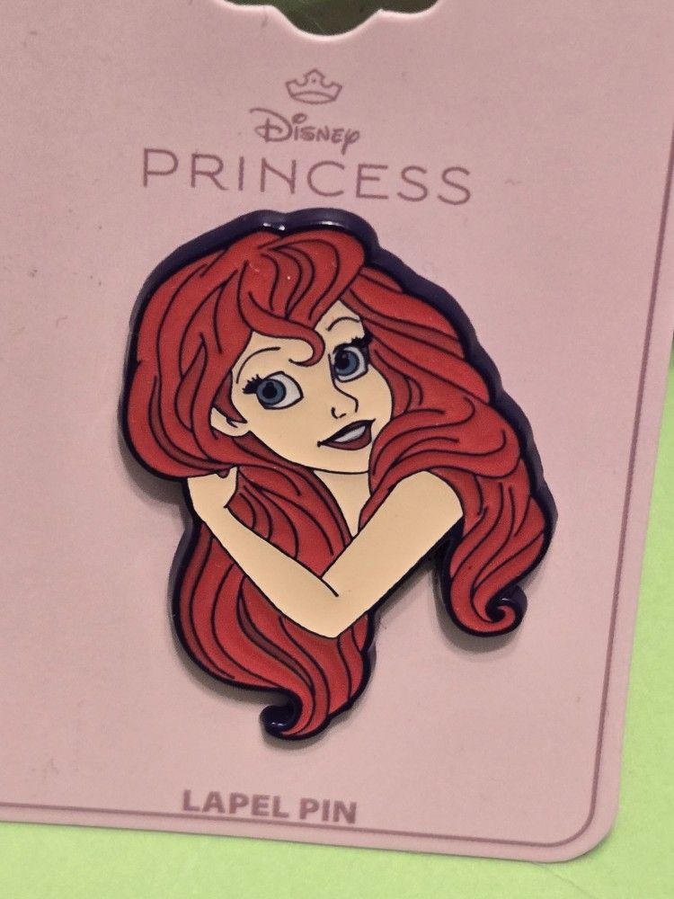 Disney Princess Ariel with Lush Hair Enamel Metal Pin