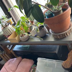 Metal Top Console Table 