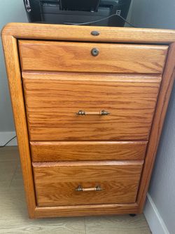 2 drawer wooden file cabinet