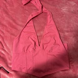 pink halter top