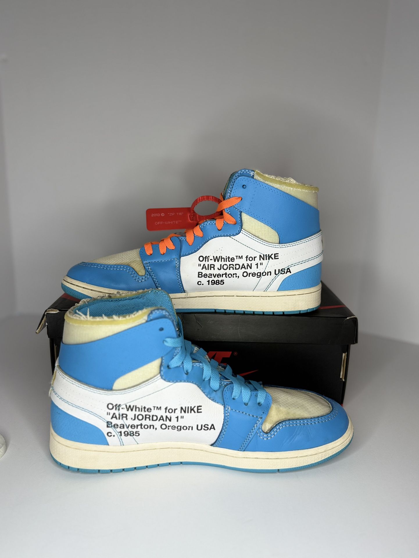 Off-White Jordan 1 βUNCβ Size 11 - Gently Used