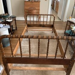 Vintage Twin Wooden Bed Frame