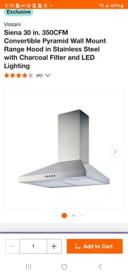 Brand New Vissani Siena 30 in. 350CFM Wall Mount Range Hood