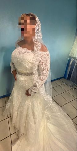 Wedding dress With veil and jacket
