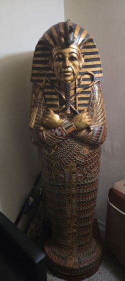 Large Egyptian Pharaoh Sarcophagus Statue