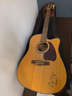 Ibanez acoustic guitar signed