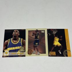 (3) CHRIS WEBBER ROOKIE CARD LOT  OF 3 Michigan Wolverines