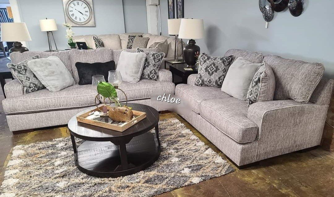 
÷ASK DISCOUNT COUPON😎 sofa Couch Loveseat Sectional sleeper recliner daybed futon ÷  Mrc Pewter Living Room Set 