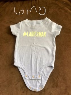 6 month #ladiesman onesie