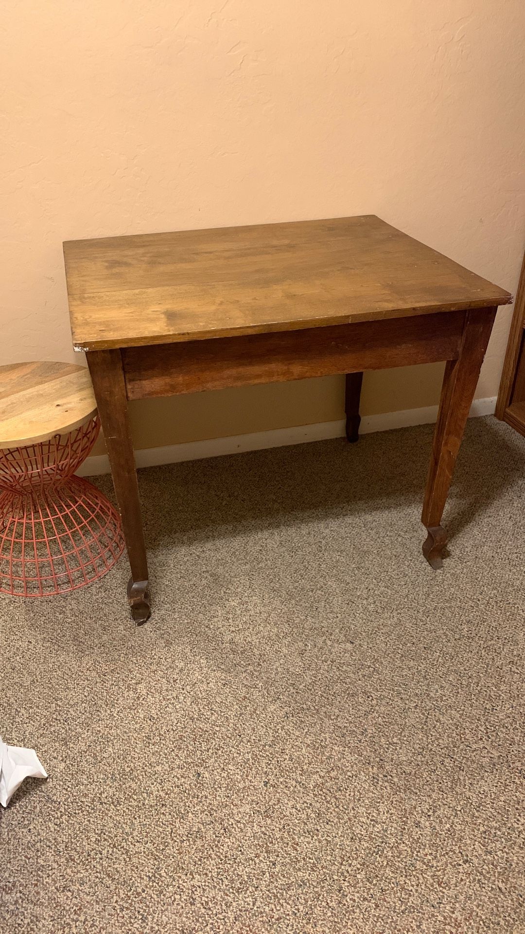 Vintage Solid Wood Table. 1940’s