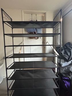 10 Tier Shoe Rack, Black