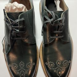 New Dolce & Gabbana Cap Toe Leather Oxford Rare Green Dressing Shoes Size 7