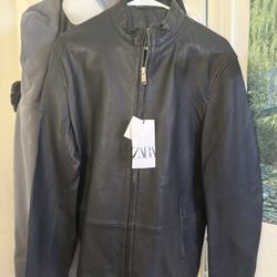 Real Leather Zara Jacket Size L