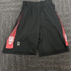 NBA Mens Black Red Basketball Shorts Size Small