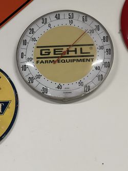 Vintage GEHL Glass 12 Inch Thermometer
