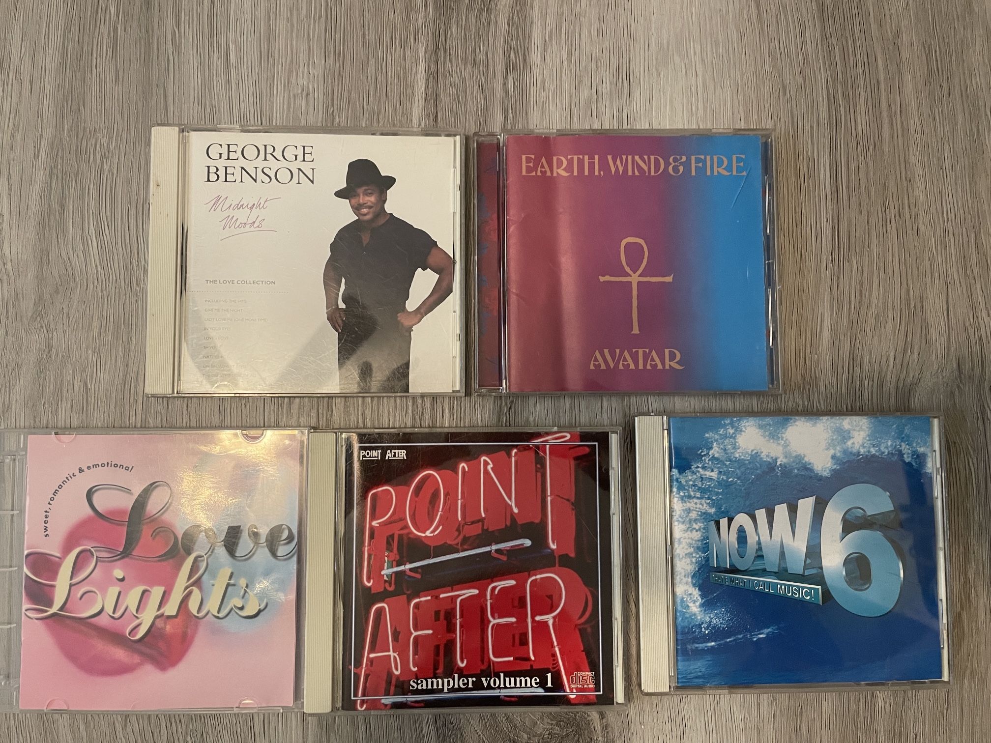 🎵 5 Music CDs – George Benson / Earth Wind & Fire / Love Lights / NOW 6 / Point After