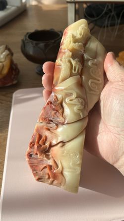 Chinese Antique Jade Stone Carved 