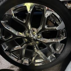 New 24” Chrome Snowflakes 6 Lug