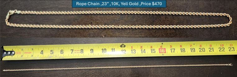 Rope gold chain