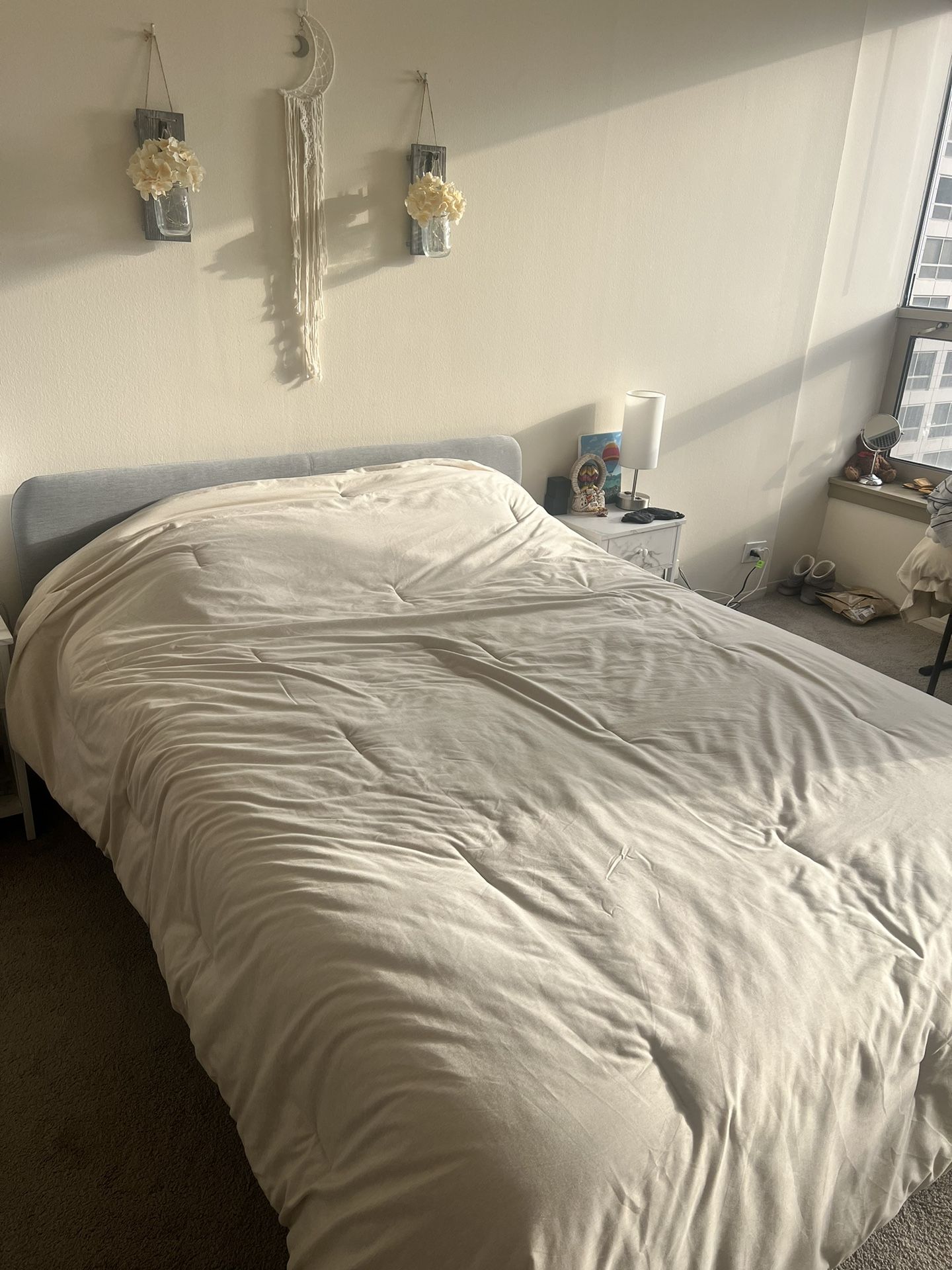 Queen Size Bed frame + Mattress  