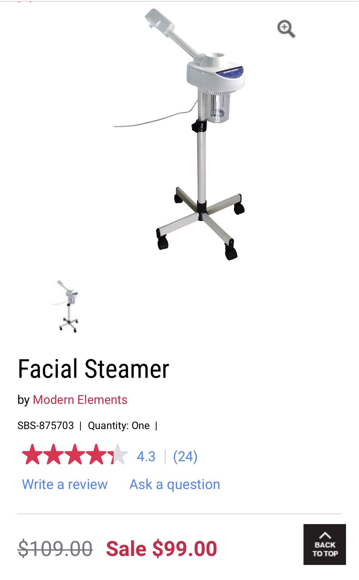 Facial Steamer and ozone